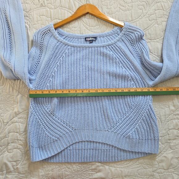 Freshman Woman's Light Blue Knit Sweater Size Large - Picture 8 of 8